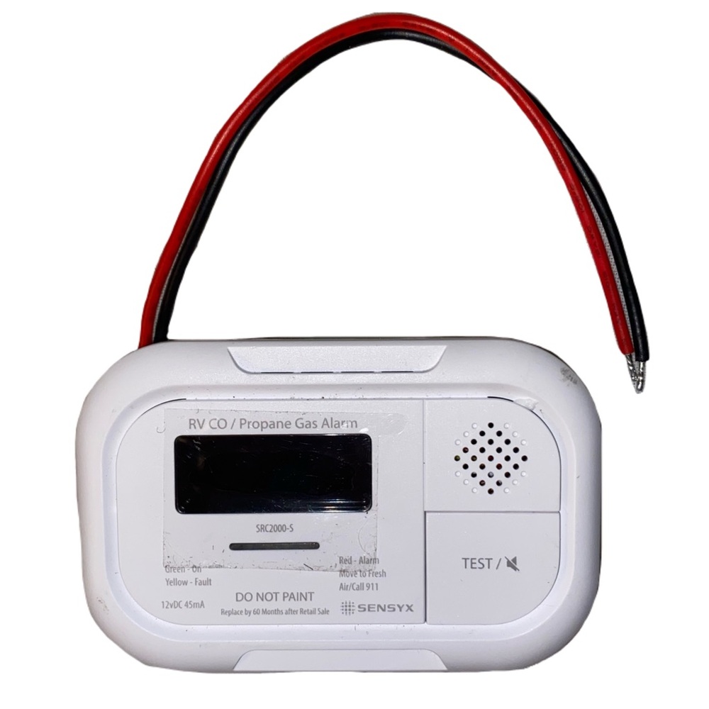 SENSYX Digital LCD RV Carbon Monoxide & Propane Gas Alarm Hard-Wired, SRC2000-S